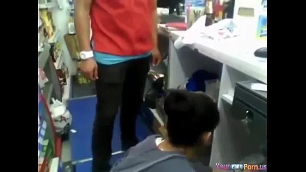 Best Store Clerk Gets Sucked By His Gf On The Job And Gets Disturbed By A Customer fresh Videos