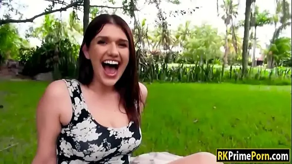 April Dawn swallows cum for some money Video segar terbaik