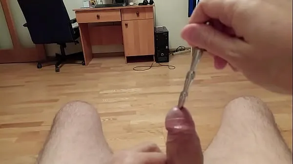 Best Small penis plug is fully inside pushed by the other cock sounding rod fresh Videos