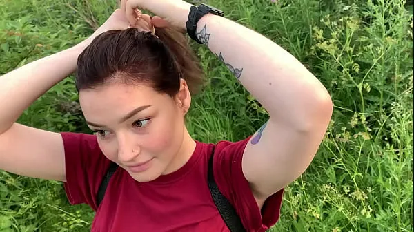 Best public outdoor blowjob with creampie from shy girl in the bushes - Olivia Moore fresh Videos