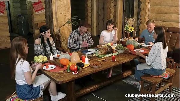 Beste Thanksgiving Dinner turns into Fucking Fiesta by ClubSweethearts nieuwe video's