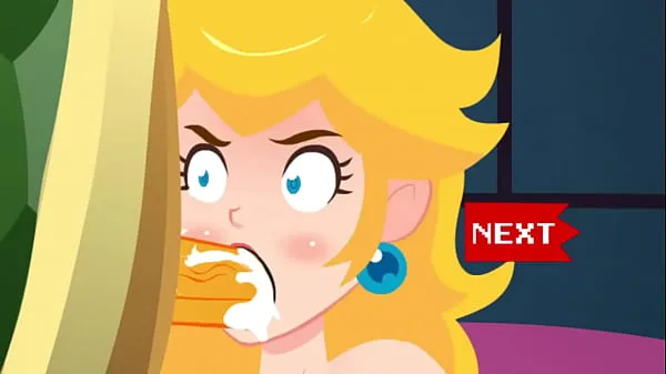 最佳Princess Peach Very sloppy blowjob, deep throat and Throatpie - Games新鲜视频