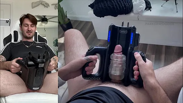 trying out my new sex toy XSpaceCup XT5 Auto-Stroker for first time Video segar terbaik